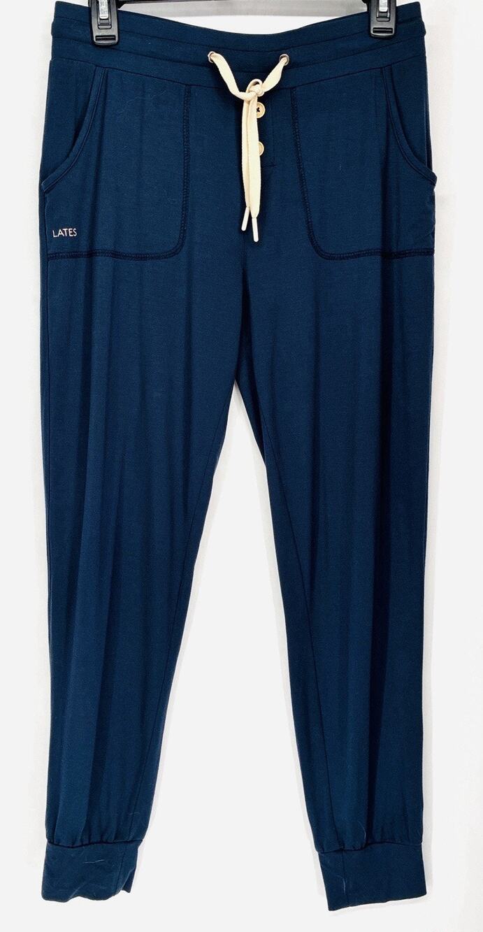 Lates By Kate Women's Size S Navy Luxury Loungewear Pajama Pants Jogger Style